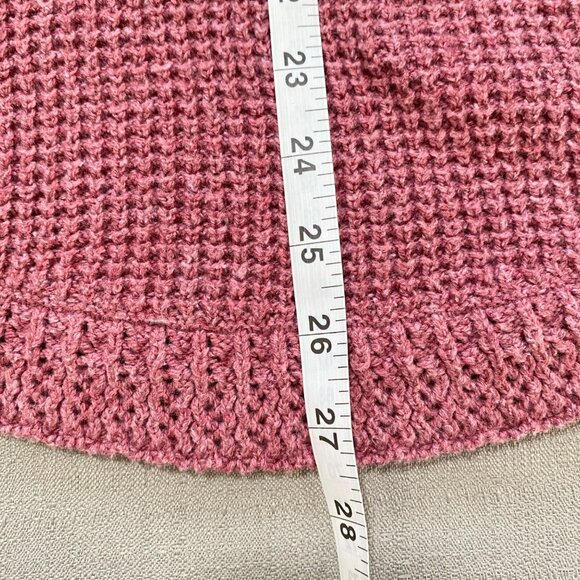 Angel of the North Anthro Cowl Neck Sweater Womens XS Pink Chunky Knit - Picture 9 of 16